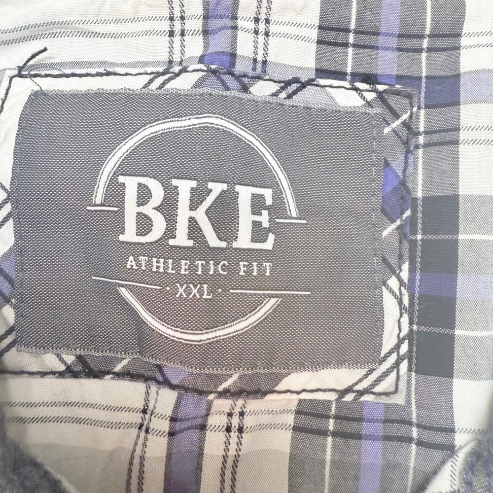 BKE Athletic Fit Plaid Button Up Shirt Casual XXL, Fashion, Preppy, Work - Picture 4 of 8